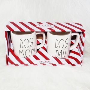 Rae Dunn Dog Mom& Dog Dad Mug Set NWT